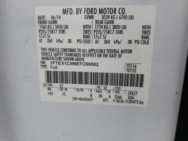 Photo 9 VIN: 1FTEX1CM6EFC69582 - FORD F150 SUPER 