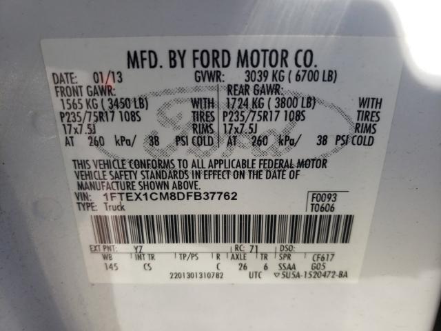 Photo 9 VIN: 1FTEX1CM8DFB37762 - FORD F150 SUPER 