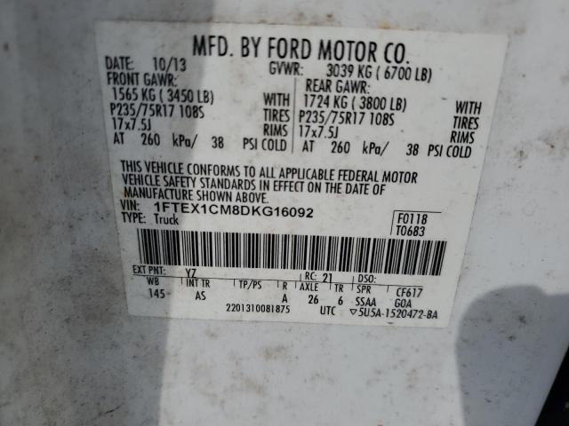 Photo 11 VIN: 1FTEX1CM8DKG16092 - FORD F150 SUPER 