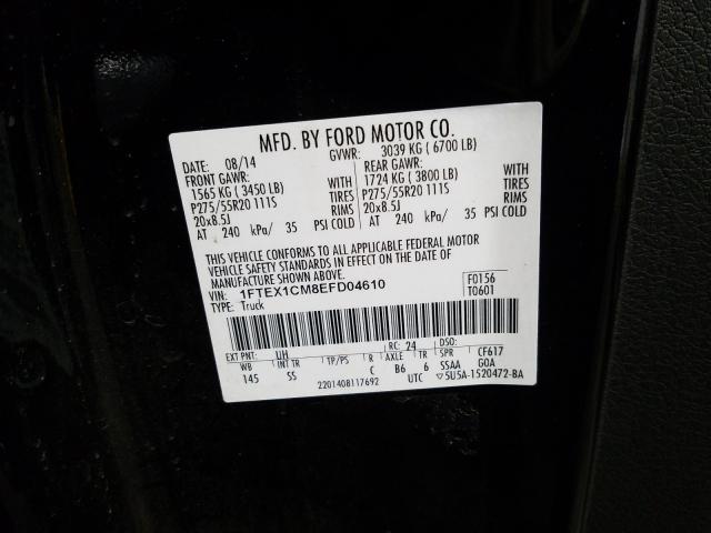 Photo 9 VIN: 1FTEX1CM8EFD04610 - FORD F150 SUPER 