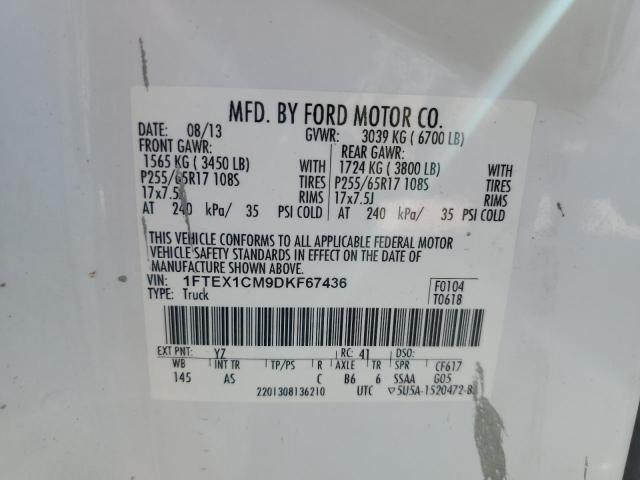 Photo 9 VIN: 1FTEX1CM9DKF67436 - FORD F150 SUPER 