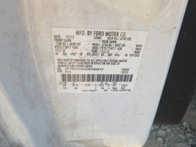 Photo 9 VIN: 1FTEX1CMXDKD84515 - FORD F150 SUPER 