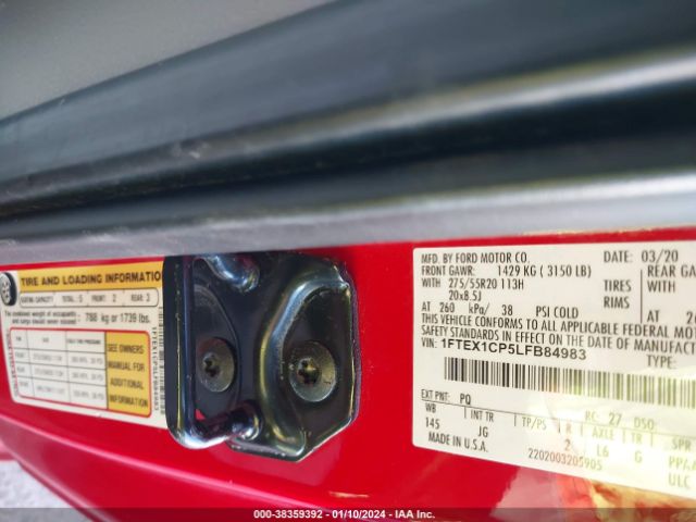 Photo 8 VIN: 1FTEX1CP5LFB84983 - FORD F-150 