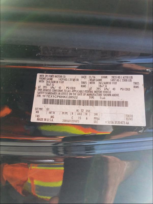 Photo 9 VIN: 1FTEX1CP6HKC28522 - FORD F150 