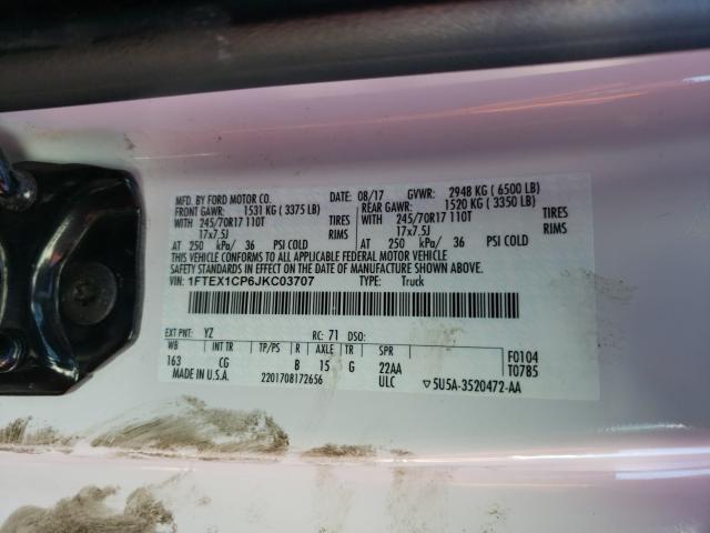 Photo 9 VIN: 1FTEX1CP6JKC03707 - FORD F150 SUPER 