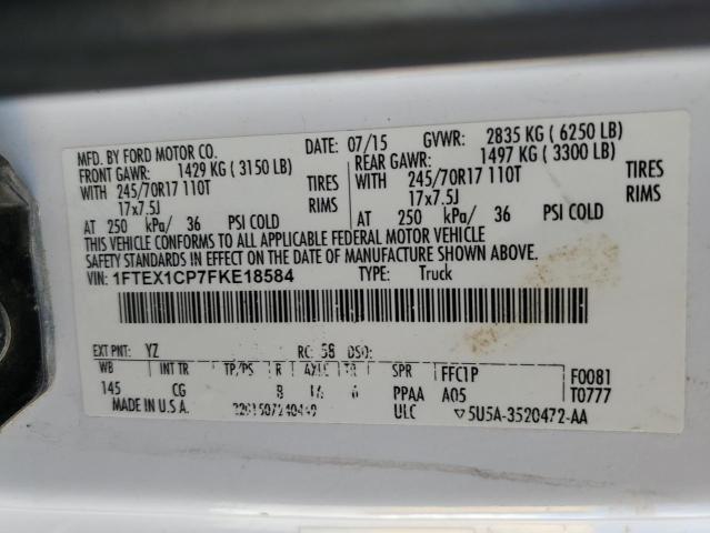 Photo 11 VIN: 1FTEX1CP7FKE18584 - FORD F-150 