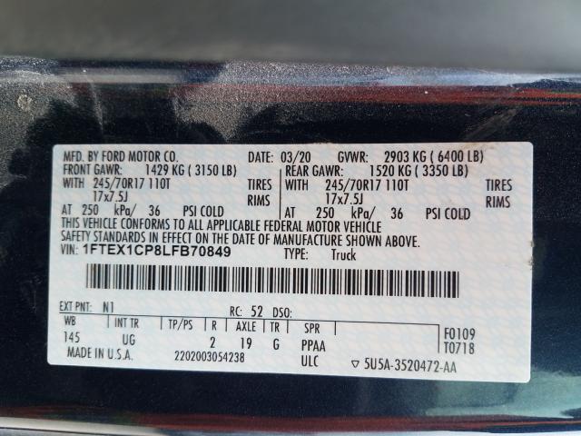 Photo 9 VIN: 1FTEX1CP8LFB70849 - FORD F150 SUPER 