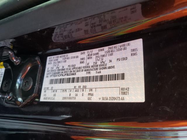 Photo 9 VIN: 1FTEX1CPXJFB23965 - FORD F150 SUPER 