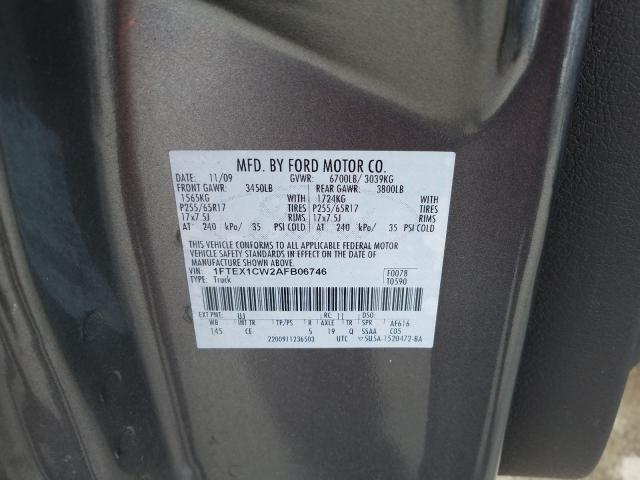 Photo 9 VIN: 1FTEX1CW2AFB06746 - FORD F150 SUPER 