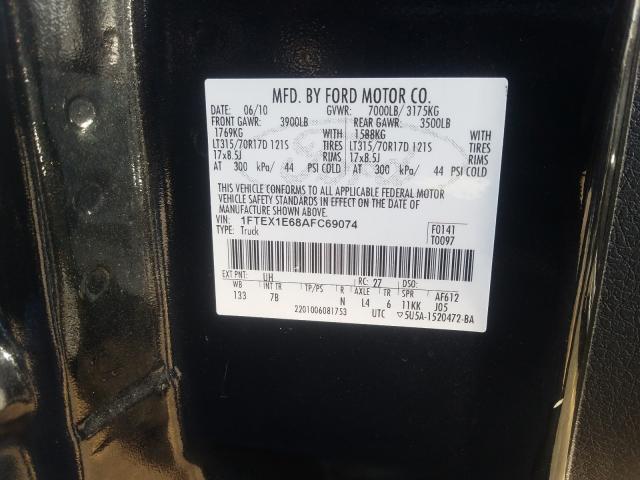 Photo 9 VIN: 1FTEX1E68AFC69074 - FORD F150 SUPER 