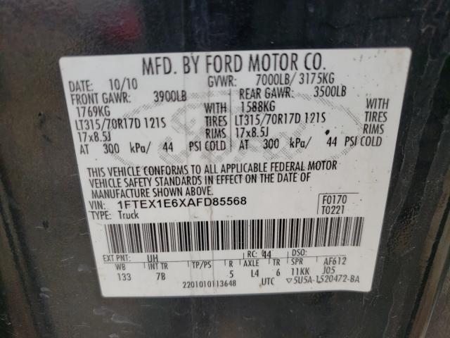 Photo 9 VIN: 1FTEX1E6XAFD85568 - FORD F150 SUPER 