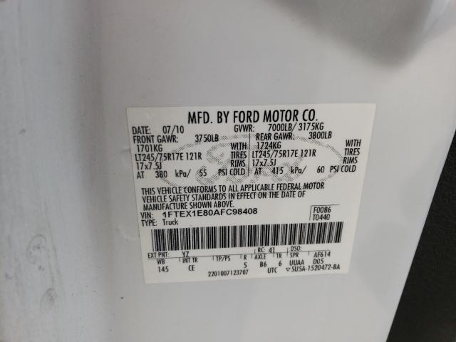 Photo 9 VIN: 1FTEX1E80AFC98408 - FORD F-150 