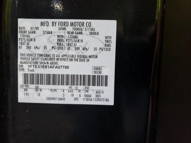 Photo 11 VIN: 1FTEX1E81AFA07785 - FORD F150 SUPER 