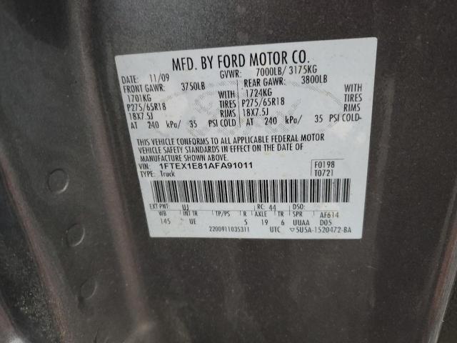 Photo 11 VIN: 1FTEX1E81AFA91011 - FORD F150 SUPER 