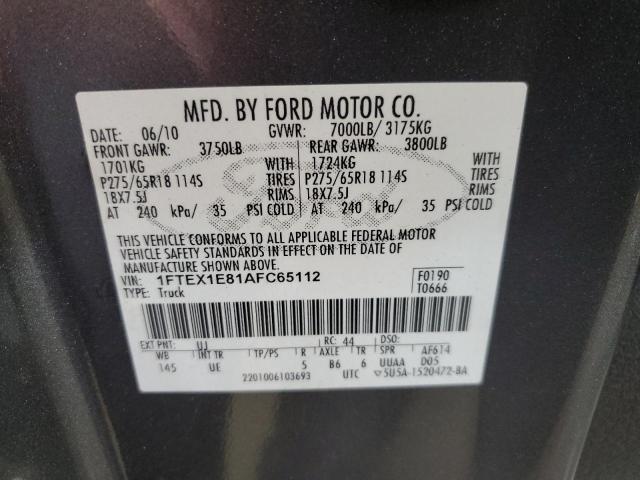 Photo 11 VIN: 1FTEX1E81AFC65112 - FORD F-150 