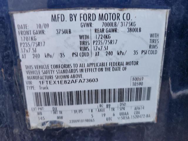 Photo 9 VIN: 1FTEX1E82AFA73603 - FORD F150 SUPER 