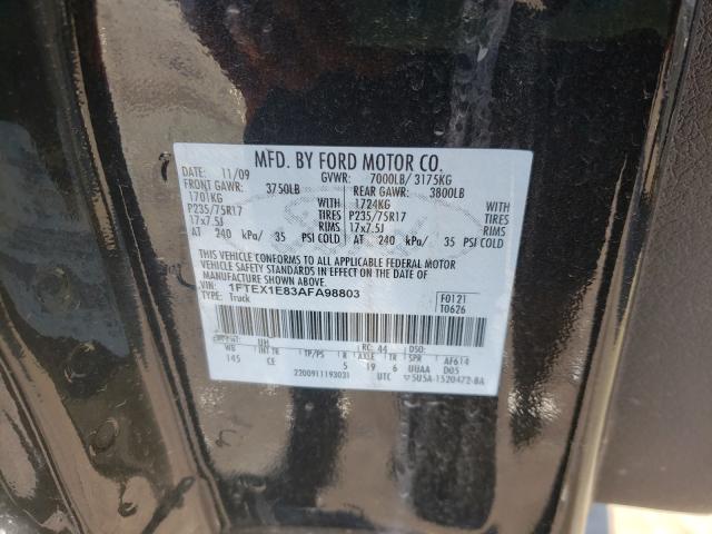 Photo 9 VIN: 1FTEX1E83AFA98803 - FORD F150 SUPER 