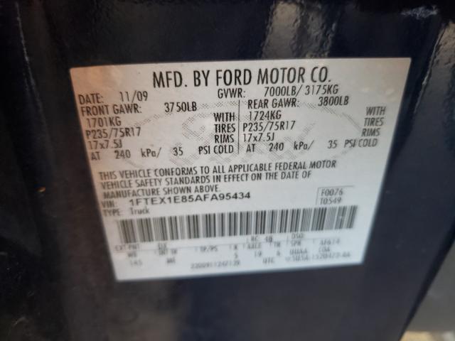 Photo 9 VIN: 1FTEX1E85AFA95434 - FORD F150XLT 