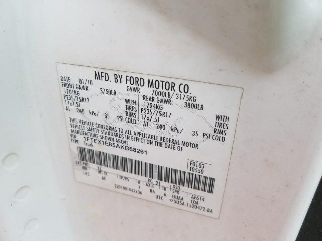 Photo 9 VIN: 1FTEX1E85AKB68261 - FORD F150 SUPER 