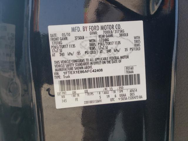 Photo 9 VIN: 1FTEX1E86AFC42408 - FORD F150 SUPER 