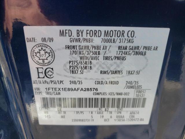 Photo 9 VIN: 1FTEX1E89AFA28576 - FORD F150 SUPER 