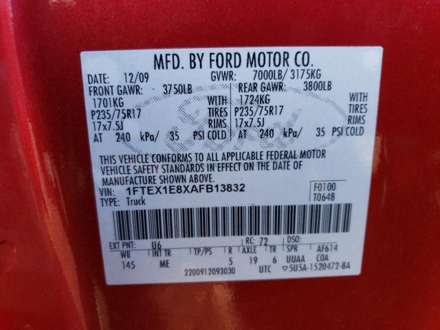 Photo 11 VIN: 1FTEX1E8XAFB13832 - FORD F150 SUPER 