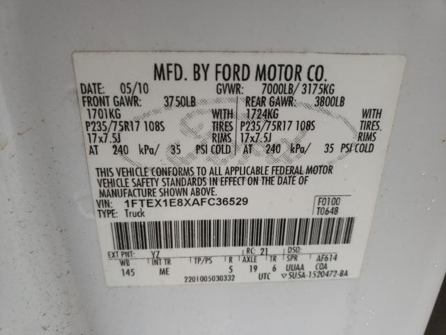 Photo 9 VIN: 1FTEX1E8XAFC36529 - FORD F150 