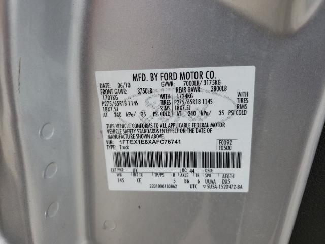 Photo 9 VIN: 1FTEX1E8XAFC76741 - FORD F150 SUPER 