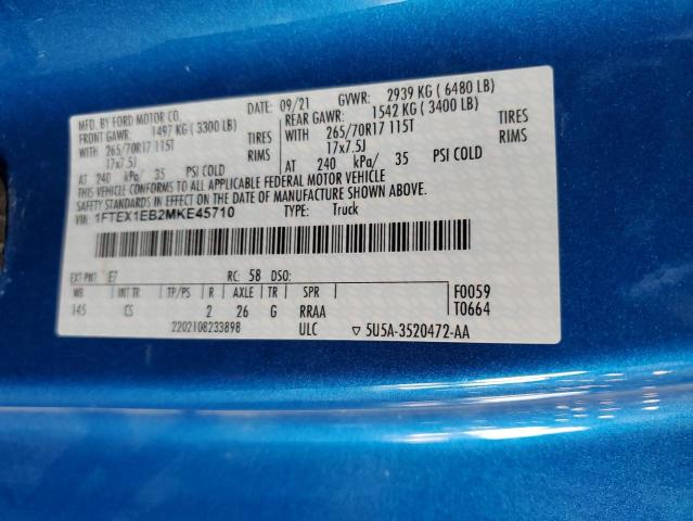 Photo 11 VIN: 1FTEX1EB2MKE45710 - FORD F150 SUPER 