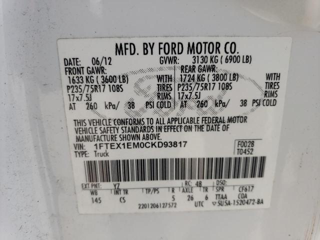 Photo 11 VIN: 1FTEX1EM0CKD93817 - FORD F150 SUPER 