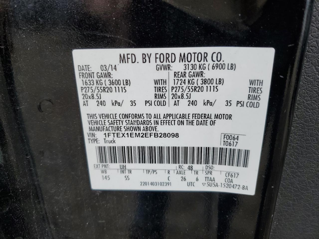 Photo 11 VIN: 1FTEX1EM2EFB28098 - FORD F-150 