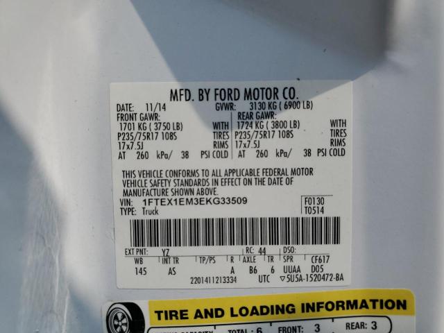 Photo 11 VIN: 1FTEX1EM3EKG33509 - FORD F-150 SUPE 