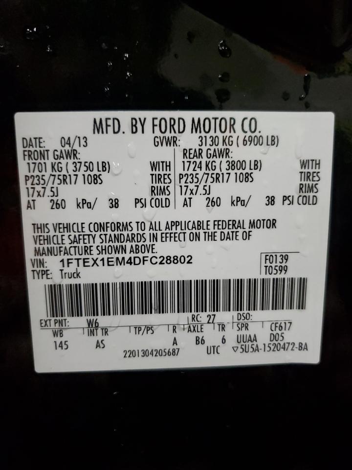 Photo 11 VIN: 1FTEX1EM4DFC28802 - FORD F-150 