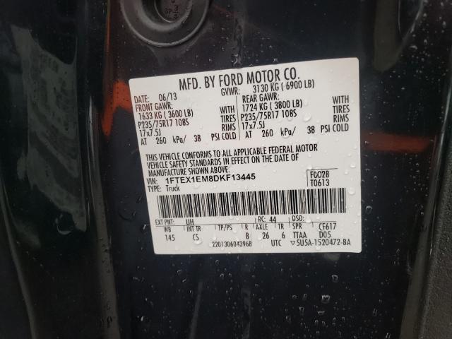 Photo 9 VIN: 1FTEX1EM8DKF13445 - FORD F150 SUPER 