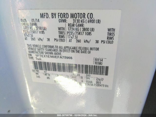 Photo 8 VIN: 1FTEX1EMOEFA75966 - FORD F-150 