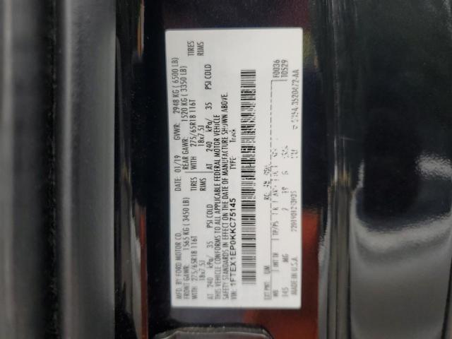 Photo 11 VIN: 1FTEX1EP0KKC75145 - FORD F150 SUPER 