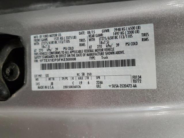 Photo 11 VIN: 1FTEX1EP3FKE50008 - FORD F150 SUPER 