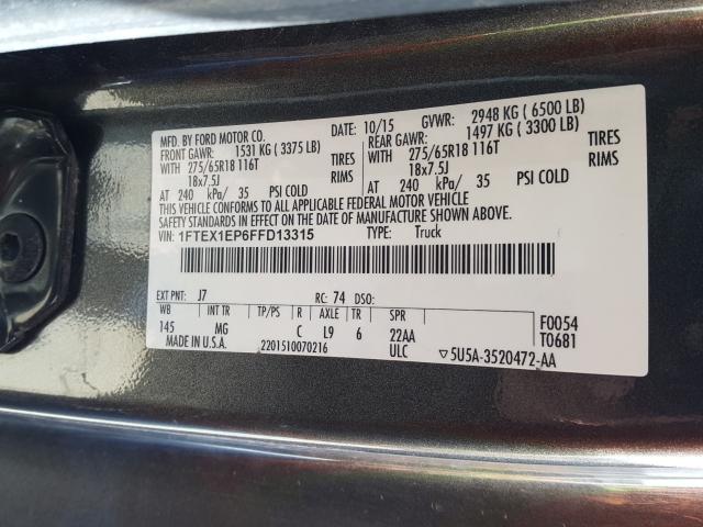 Photo 9 VIN: 1FTEX1EP6FFD13315 - FORD F150 SUPER 