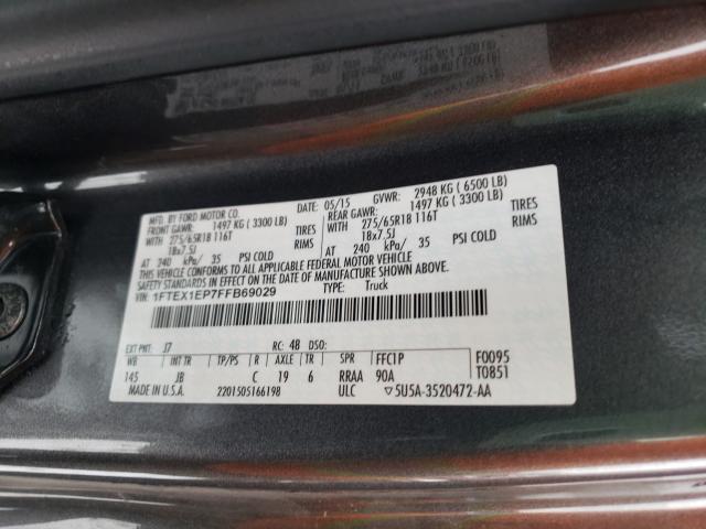 Photo 9 VIN: 1FTEX1EP7FFB69029 - FORD F150 SUPER 