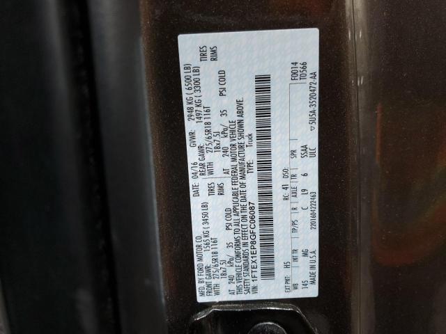 Photo 9 VIN: 1FTEX1EP8GFC06087 - FORD F150 SUPER 