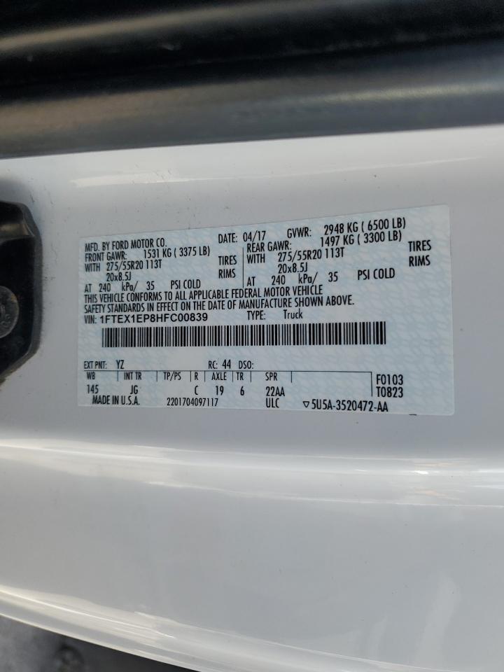 Photo 11 VIN: 1FTEX1EP8HFC00839 - FORD F-150 