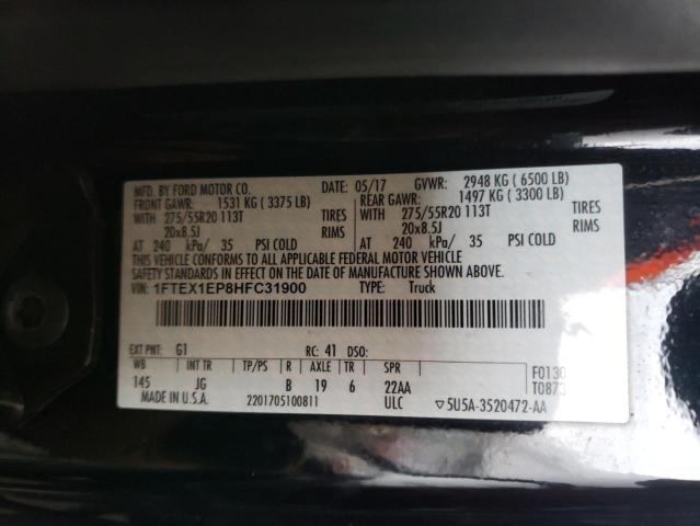 Photo 9 VIN: 1FTEX1EP8HFC31900 - FORD F150 SUPER 