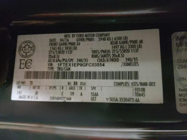 Photo 11 VIN: 1FTEX1EP9GFC03554 - FORD F150 SUPER 