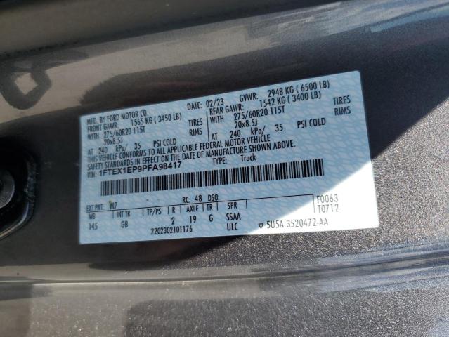 Photo 11 VIN: 1FTEX1EP9PFA98417 - FORD F150 SUPER 