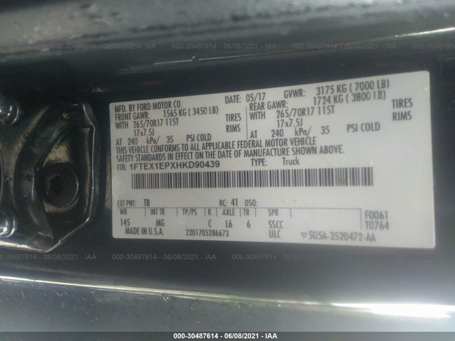 Photo 8 VIN: 1FTEX1EPXHKD90439 - FORD F-150 