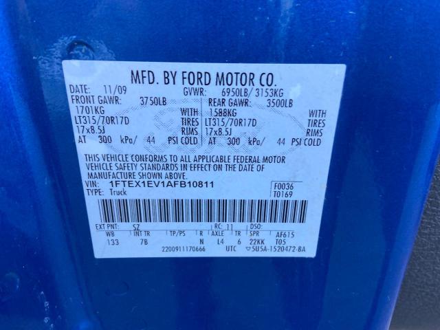 Photo 9 VIN: 1FTEX1EV1AFB10811 - FORD F150 SUPER 