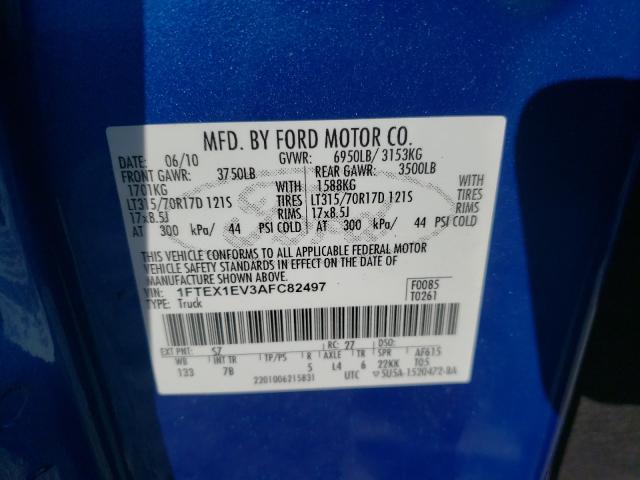 Photo 9 VIN: 1FTEX1EV3AFC82497 - FORD F-150 