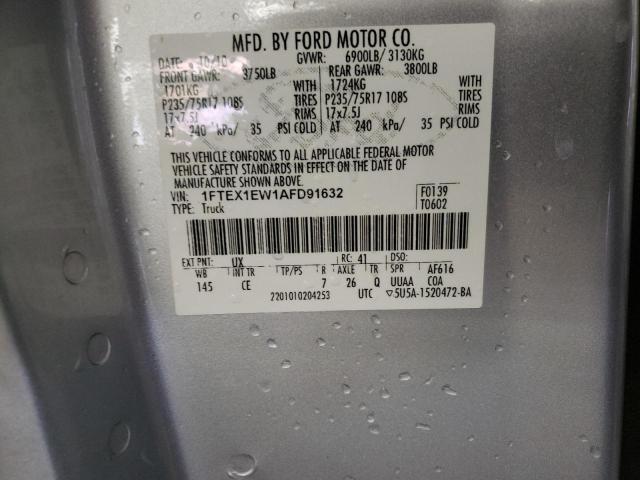 Photo 9 VIN: 1FTEX1EW1AFD91632 - FORD F150 SUPER 