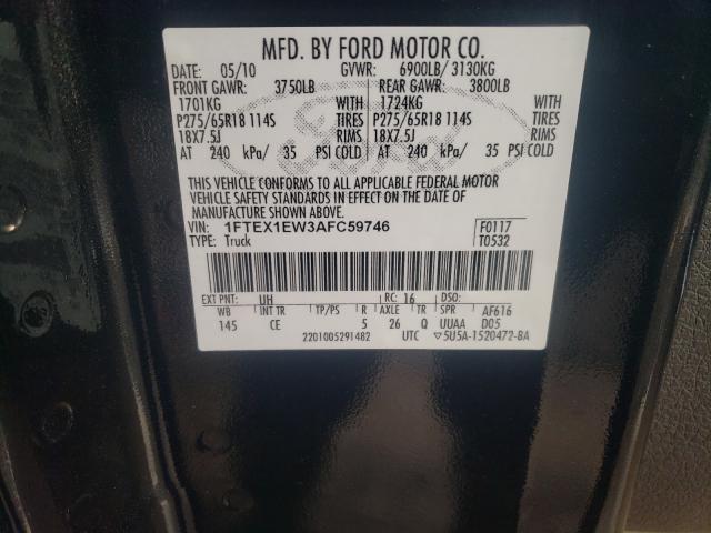 Photo 9 VIN: 1FTEX1EW3AFC59746 - FORD F150 SUPER 