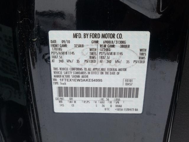 Photo 9 VIN: 1FTEX1EW3AKE54995 - FORD F150 SUPER 